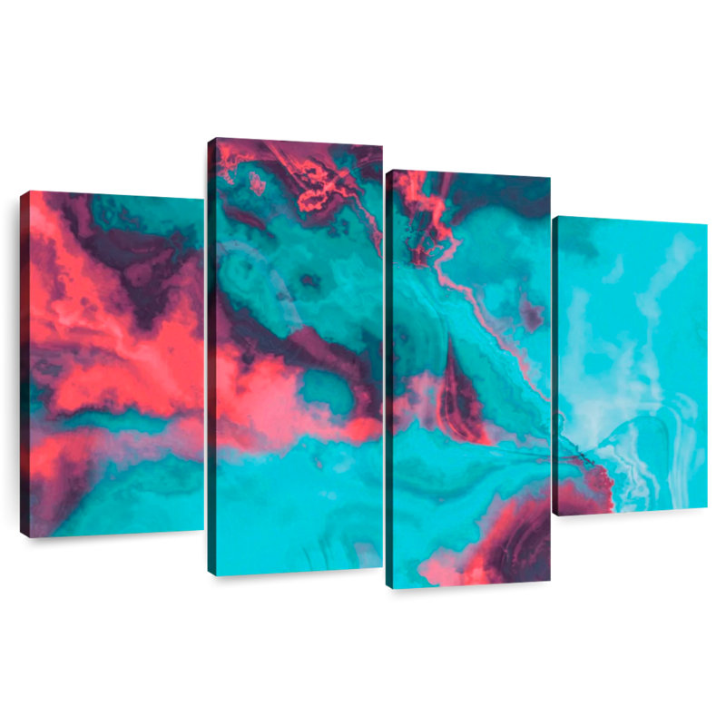 Avery Abstract Red And Blue Ripple