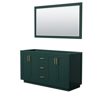 Miranda 59.25" Freestanding Double Bathroom Vanity Base Only with 58" Mirror