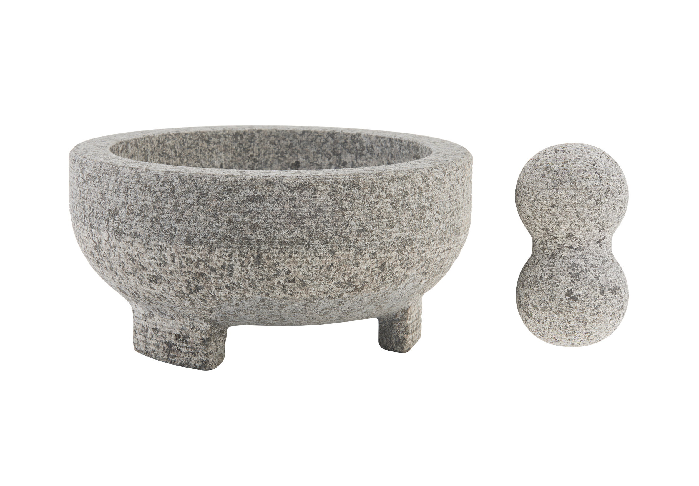 Libertyware Stone Granite Mortar and Pestle 4 Cup Capacity, 8 Inch, Gray