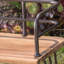 Banc de jardin en bois et métal de style rustique - 49,33 x 18,02 x 26,1 po, 26,85 lb, pour 48 x 18 x 26