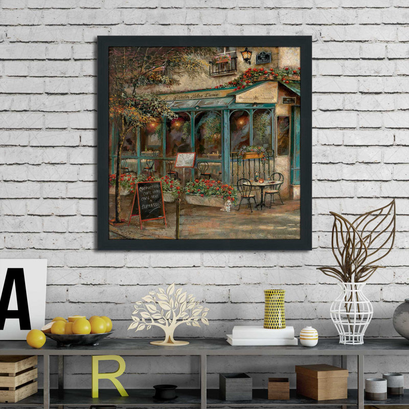 « jardin notre dame i », reproduction de peinture à l’huile encadrée, H 27,5 po x l 27,5 po x P 0,75 po