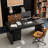 70.9" W L-Shaped Electric Standing Desk with 4 Height Presets, Side Storage Cabinet and Drawer-178564448