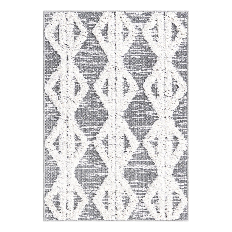 Tapis gris en coton Casa