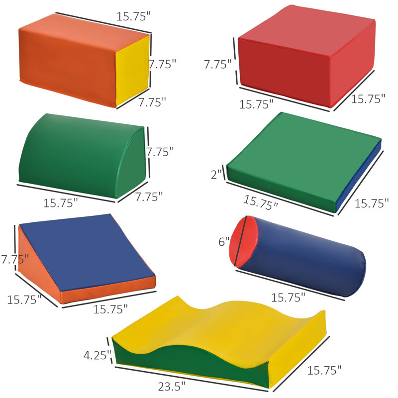 Blocs multicolores souples pendant 1 à 3 ans: Soutenez le développement multidimensionnel grâce à des équipements d'escalade et de jeu multisensoriel