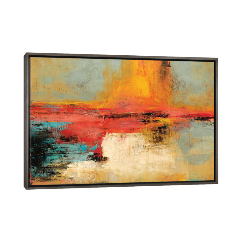 " Acertijo " by Nancy Villarreal Santos, 40" H x 60" W x 1.5" D, Dark Rustic Wood Framed Canvas