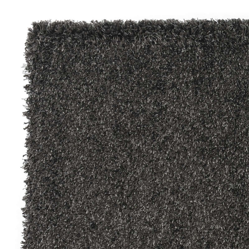 Tapis noir Flokati, 5x7
