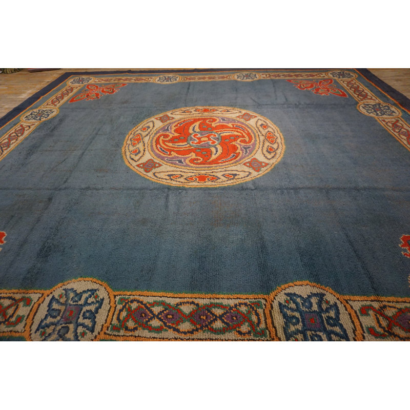 Antique Donegal - Arts & Crafts Room Size Wool Blue Rug