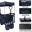 Chariots pliables avec wagons de 140 L pliables avec auvent amovible, chariot pliable avec roues pour tout-terrain avec frein, chariot pliable avec sac isotherme, pour le camping
