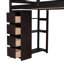 Lit mezzanine avec bureau avec tiroirs de rangement et lit mezzanine avec tablettes Stairswooden-1380168625
