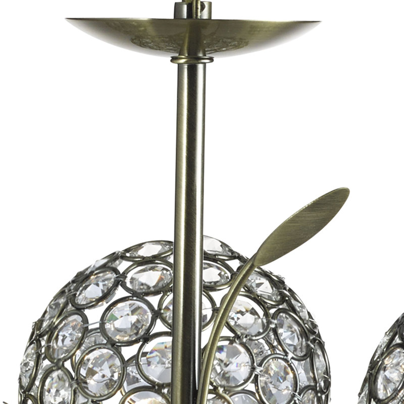 Blackmon 9 - Light Shaded Chandelier, Antique Brass