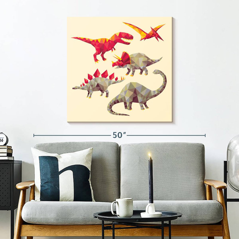 Crowle Geo Saurs, 30" H x 30" W