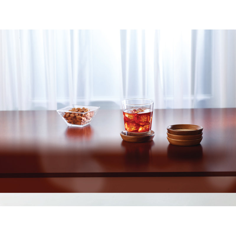 Stackable Acacia Wood and Cork Coasters