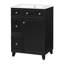 Armoire de meuble-lavabo 24 po avec lavabo en céramique, 2 tiroirs, 1 porte-1670943216