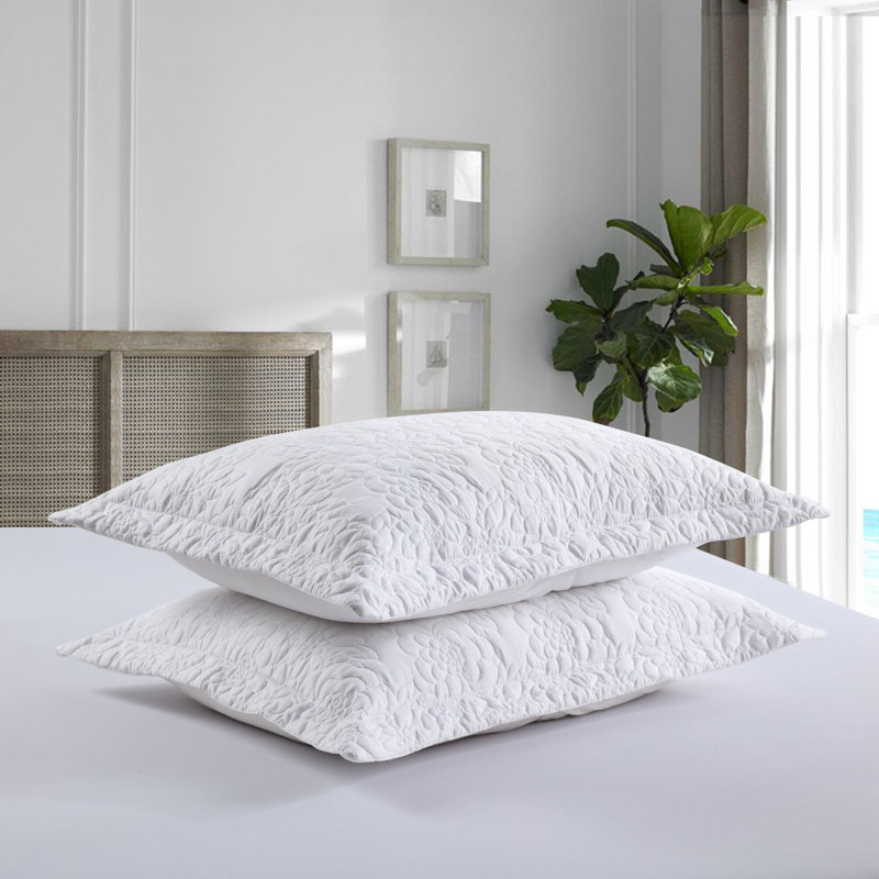 White King Size Embroidered Cotton and Polyester Sham