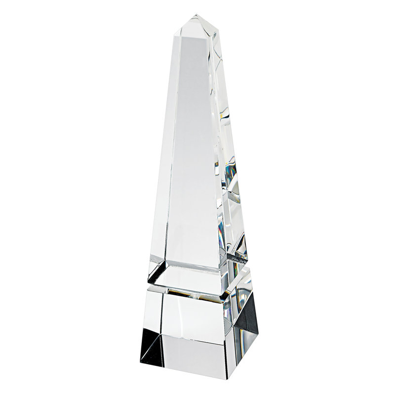 Headingley Clear Crystal Obelisk Statue, 10" H x 2.5" W x 2.5" D