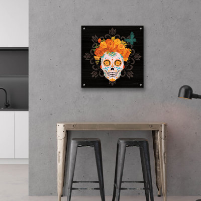 Art mural en verre épique «Dia De Los Muertos 2» par Danhui Nai