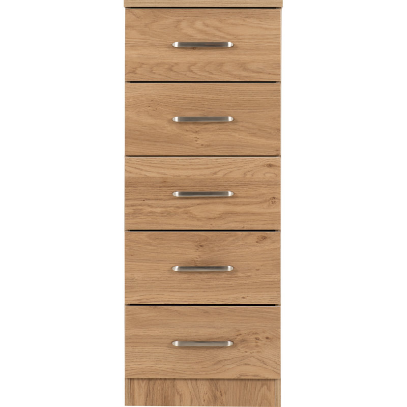 Sumrah 35 cm W Chest of 5 Drawers, Brown