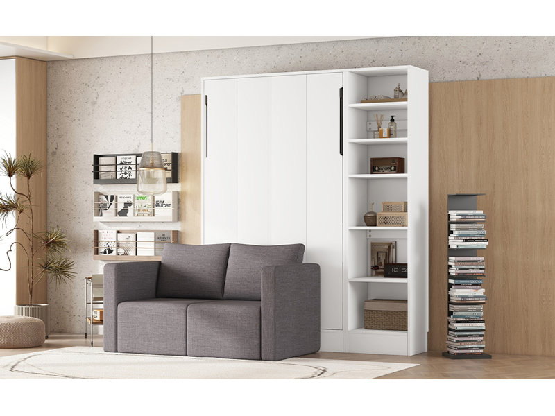  Murphy Bed Wall Bed with Sofa,with Shelves