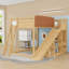 Lit mezzanine avec glissade, rangement spacieux et échelle-878527280-878527287