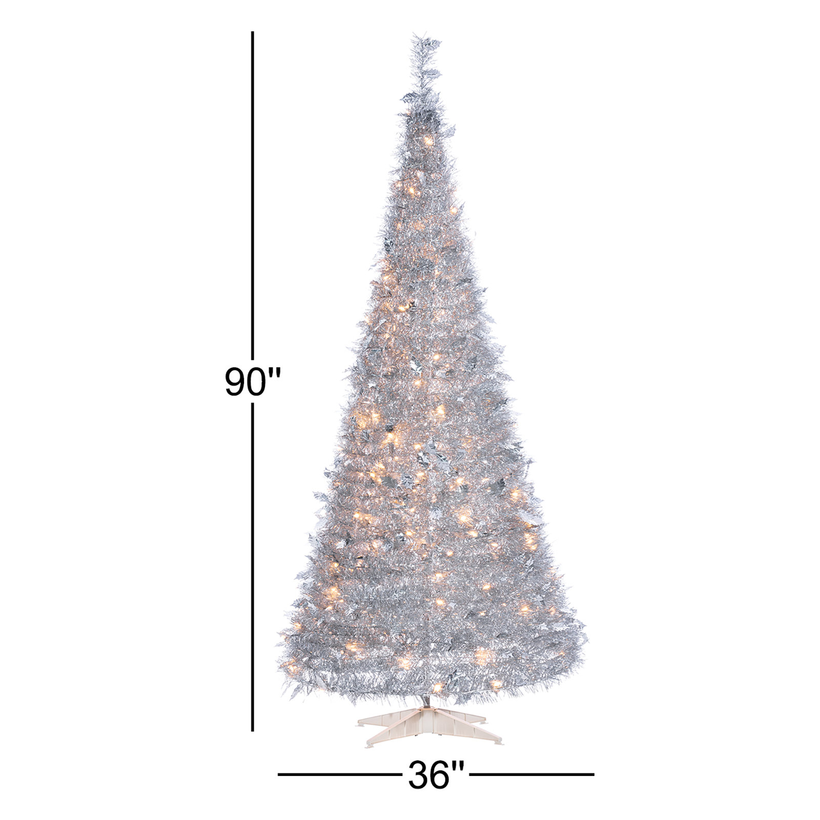 90' Lighted Artificial Pine Christmas Tree