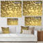 3D Golden Curly fond - impression sur toile tendue-20879838