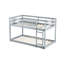 Lit mezzanine simple en bois d'hévéa gris avec lit en bois massif gris, fait de matériaux pour