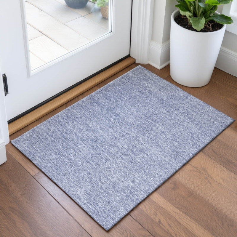 Tapis géométrique Premium lavable à la machine Barry AMF1227, Rectangle 1 pi 8 po x 2 pi 6 po