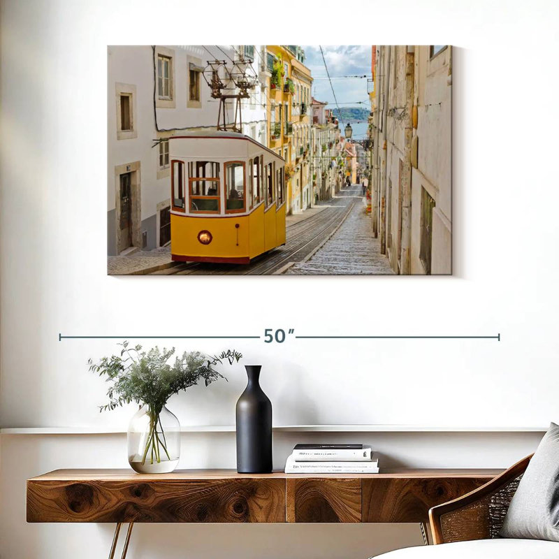 Funiculaire Sireci Gloria à Lisbonne, H 26 po x l 39 po