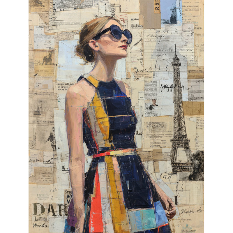 Art mural sur toile Elegant Wanderer, 36"W x 48"H x 1.5"D