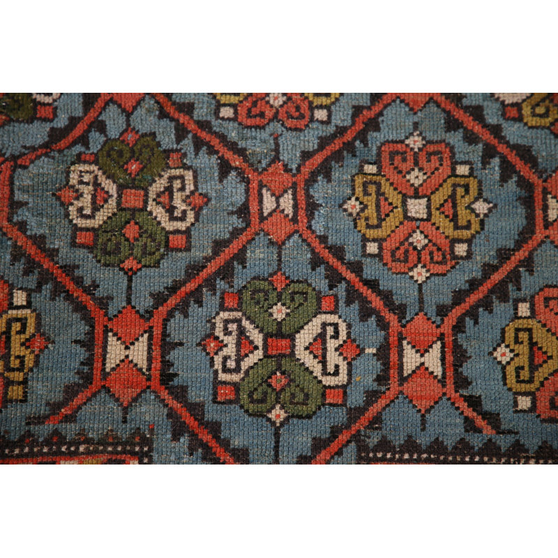 Tapis oriental pré-1900 à teinture végétale Kazak 3 x 5