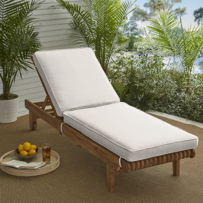 Coussin de siège / dossier d'extérieur Sunbrella, H 3 po x l 25 po x P 79 po, Sunbrella - toile naturelle / corde naturelle