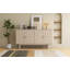 Buffet moderne à 4 portes avec portes à motif convexe et 2 poignées-1261612919