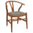 Hykeem Wood Wishbone Dining Side Chair Walnut