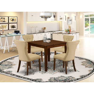 4 - Person Rubberwood Solid Wood Dining Set