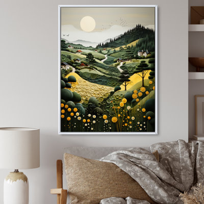 «Gianick Countryside Reverie Pointillism IV», reproduction sur toile