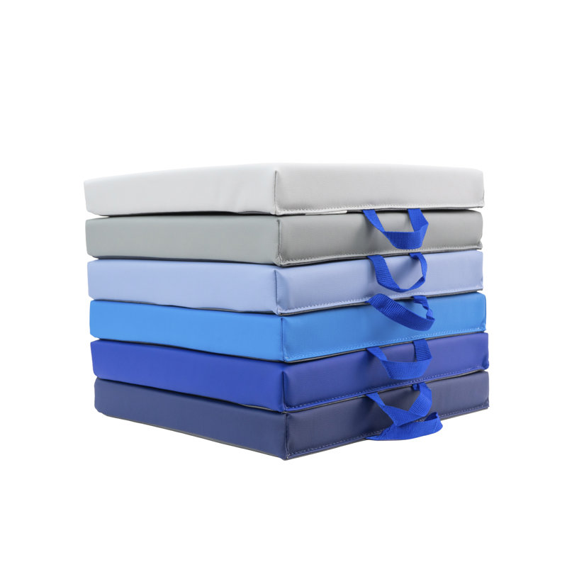 Coussins de plancher carrés 15 po SoftScape, Bleu marine / bleu poudre