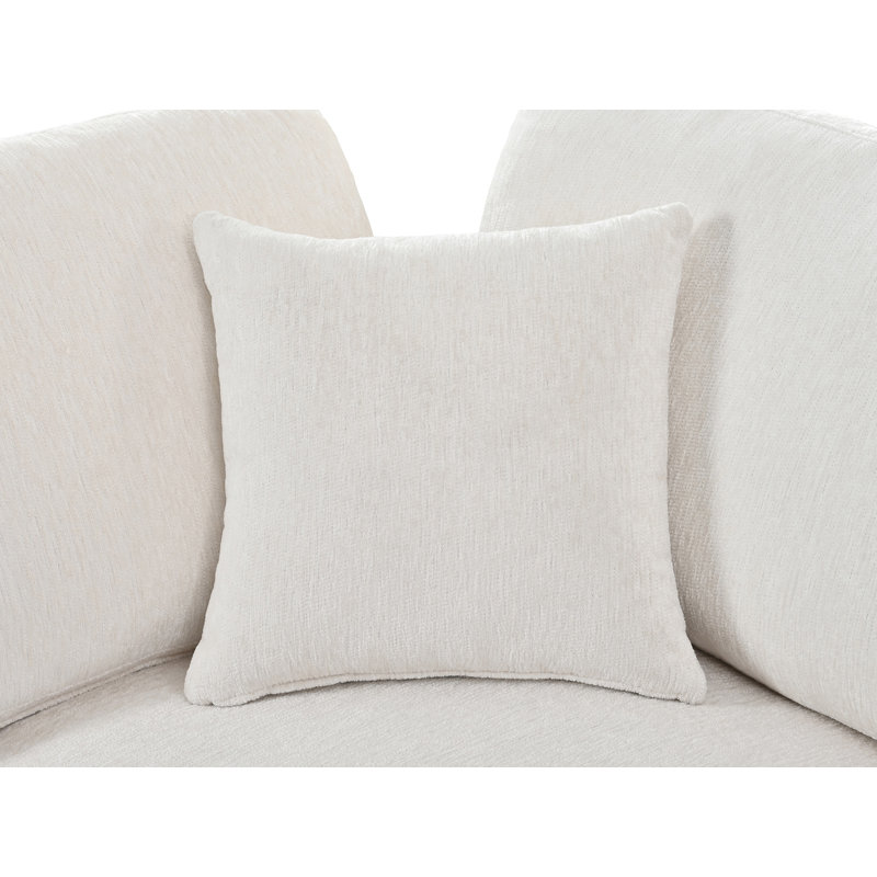 Canapé Mid-Century, Chenille beige