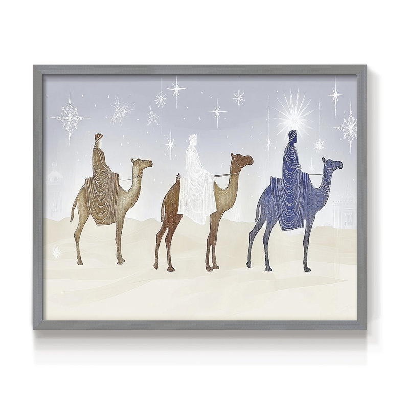 Chirstmas Art-XXXIV -Framed Print - Restickable, H 8 po x l 10 po, Gris