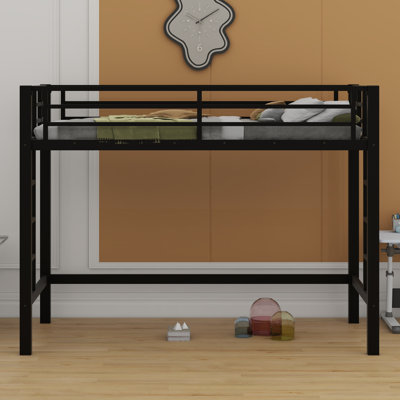 Space-Saving Loft Bed Featuring Ergonomic Climbing Ladder And Protective Railings