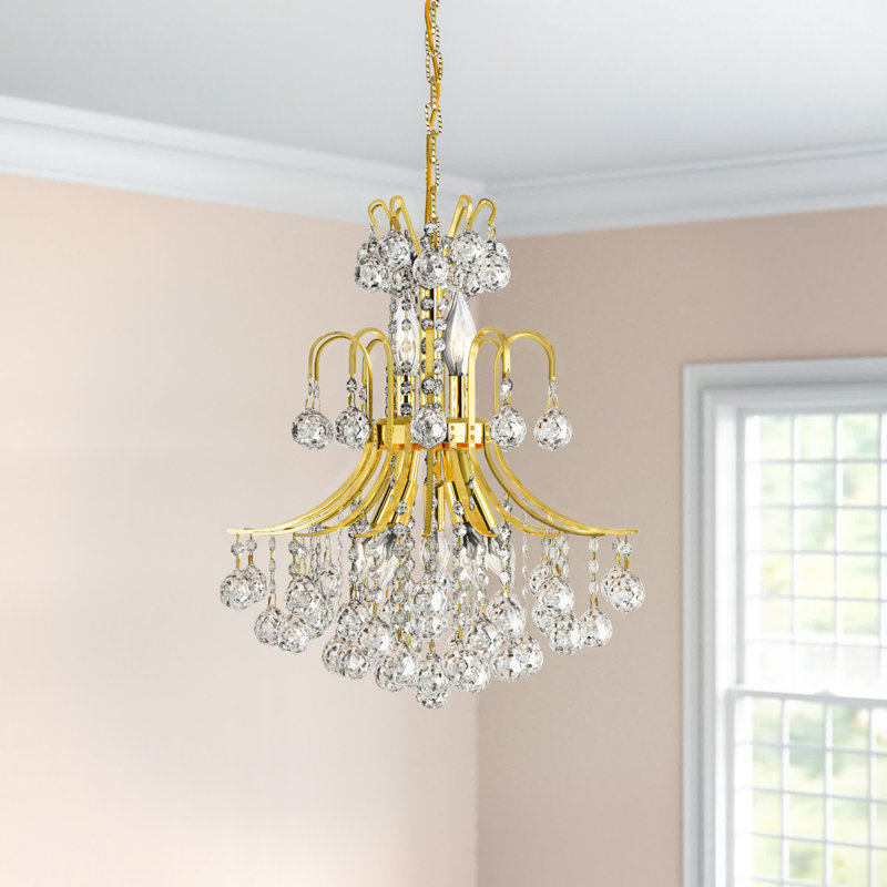 Stoller 10-Light Crystal 2-Tier Empire Chandelier, Gold, 19"