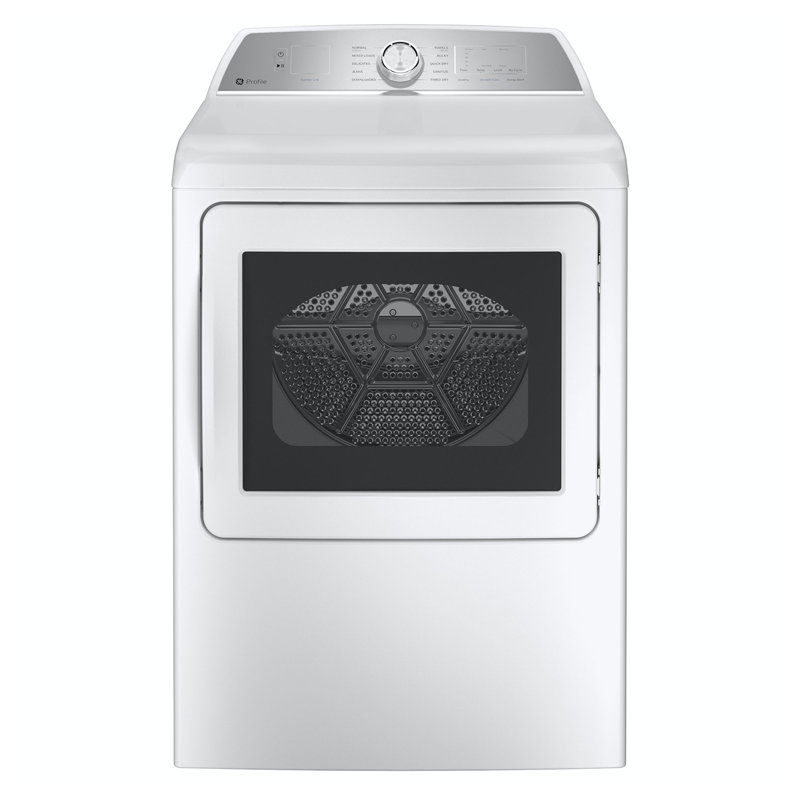 Ge Profile 7.4 Cu. Ft. Capacity Aluminized Alloy Drum Electric Dryer With Sanitize Cycle And Sensor Dry, Electric, White