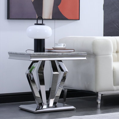 Chambria Solid Wood Top End Table