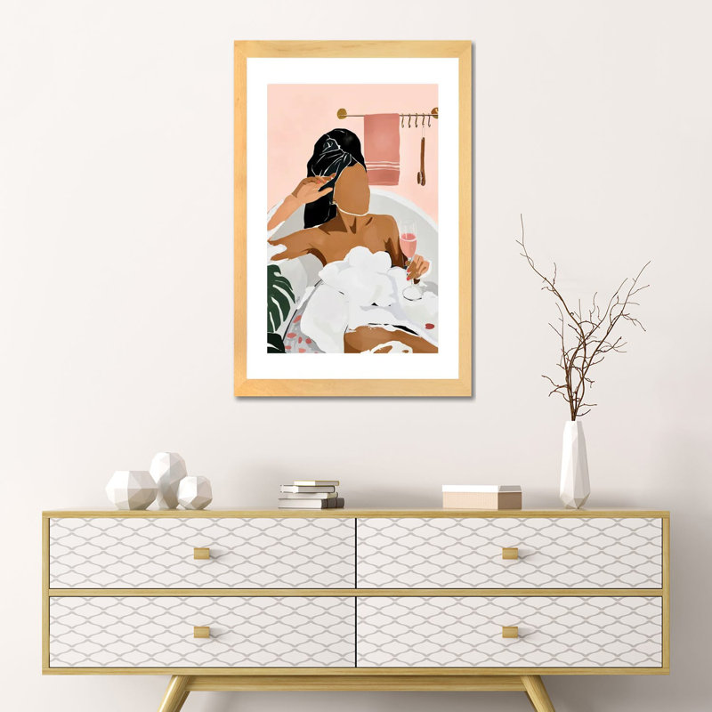 Unwind by Bria Nicole - Print, 24" H x 16" W x 1" D, Natural Wood Paper, White