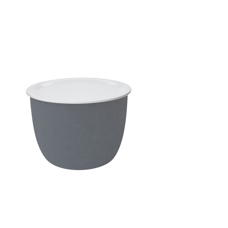Ronda Tray Top Block End Table, Grey/Brown/Blue