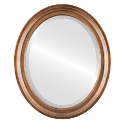 Goulet Wood Frame Oval Wall Mirror