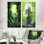 «Neon Green Redwood Trees Forest», ensemble de 2 reproductions d'art sur toile