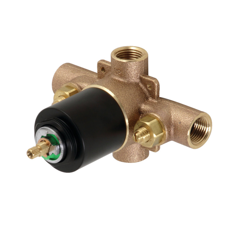 Kingston Brass Chatham Pressure Balanced Tub and Shower Valve, with Stops, Matte Black