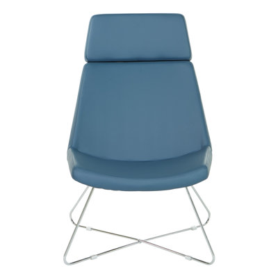 Mikisha Faux Leather Seat Reception Chair with Manufactured Wood Frame