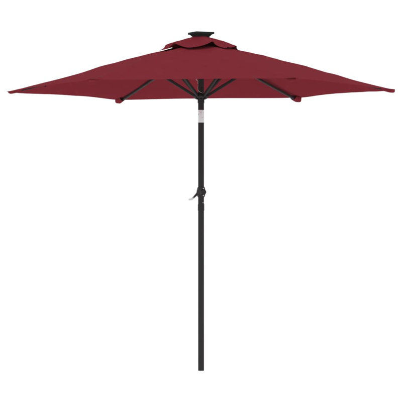 Beach Parasol, 212cm H x 225cm W x 225cm D, Bordeaux red