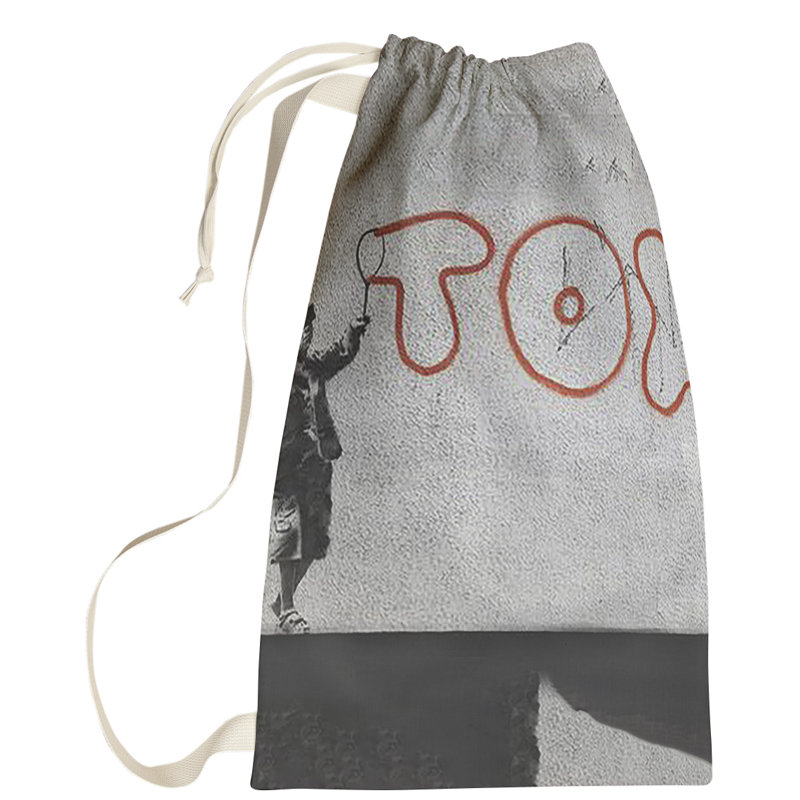Fabric Laundry Bag with Handles, Large (36" H x 28" W x 1" D)